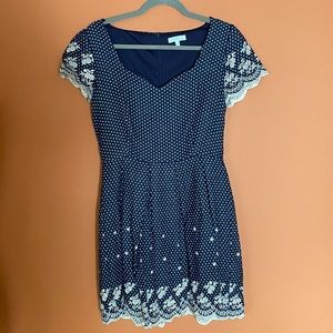 Short Sleeve Embroidered Dress